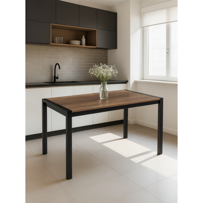 Обеденные столы, Стол деревянный Центавр 120 (160) х 70 (черный матовый)