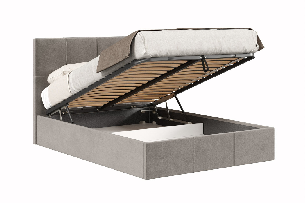 Мягкая кровать, Кровать Марсель 1400 с подъёмным механизмом,  велюр