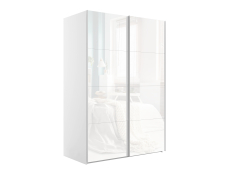 Шкафы-купе 2-х дверные, Шкаф-купе Эста Стекло белое+Стекло белое 160х66х240