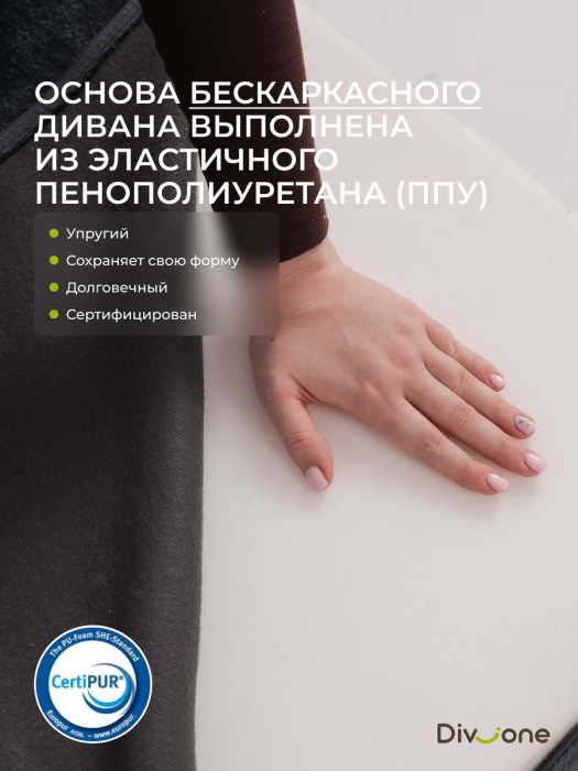 Детские диваны, Бескаркасный диван-кровать "Дадли ЛАЙТ" 1950*1050мм. велюр