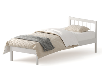 Кровать Мечта-4 80х190 деревянная белая