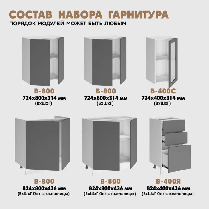 Кухонные гарнитуры, Кухня Самира комплект 2,0м