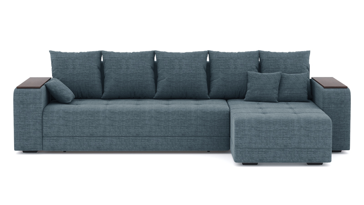 Диваны угловые в гостиную, Диван-кровать угловой Дубай еврокнижка, рогожка