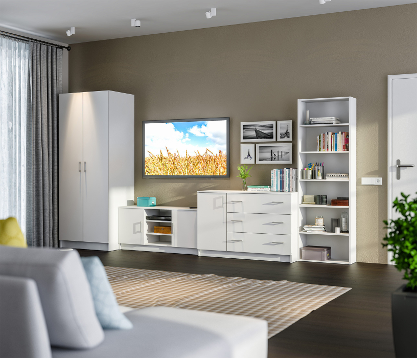 Стеллажи, Стеллаж Терра (Лофт) СБ-2963 Белый