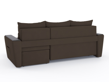 Диван-кровать угловой Дубай Майами еврокнижка трехсекционная, велюр