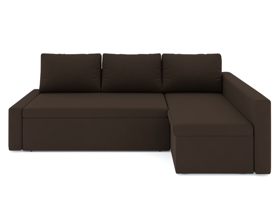 Диваны угловые в гостиную, Диван-кровать угловой Фрихетен дельфин, велюр