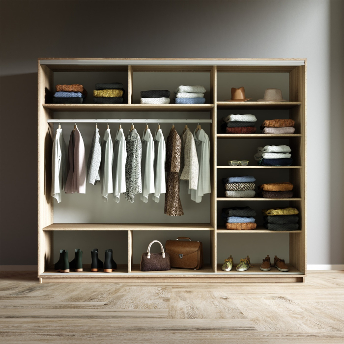 Шкафы-купе 3-х дверные, Шкаф-купе Экспресс 3-х дверный Фотопечать Шелк Стекла 180х60х240