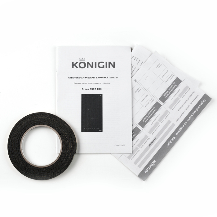 Встраиваемые варочные панели, Электрическая варочная панель Konigin Draco C302 TBK