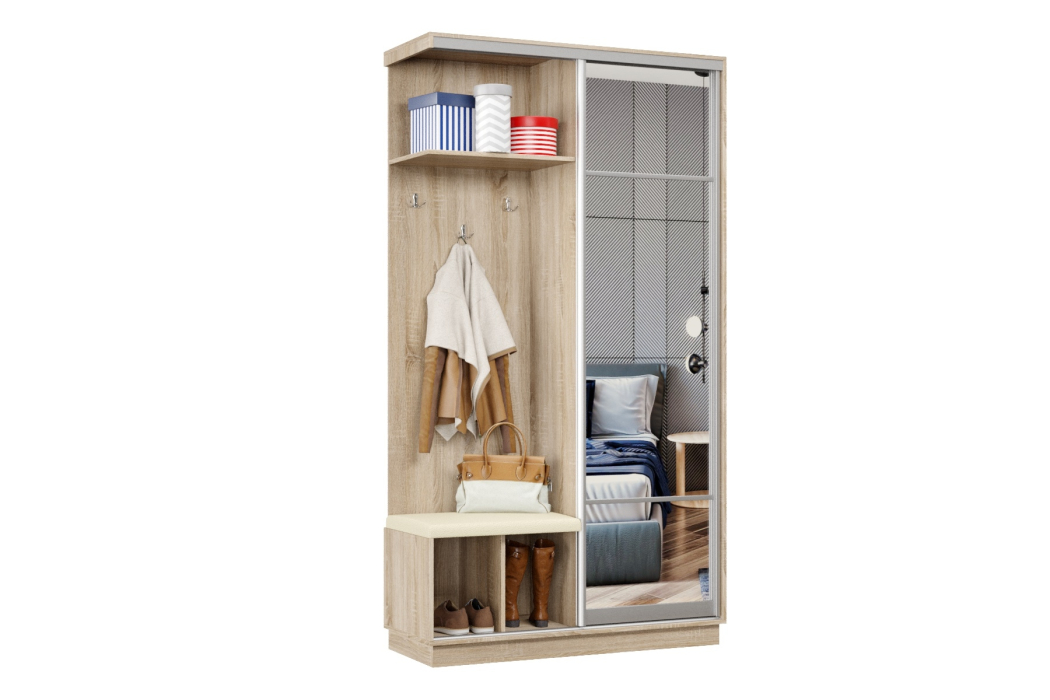 Прихожие, Прихожая Премьер 02 Лайт Мини 11 Левая Мягкая