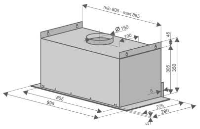 Кухонная вытяжка Navi Ivory Glass 90