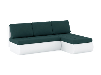 Диван-кровать угловой Кормак без подлокотников, велюр /кож.зам