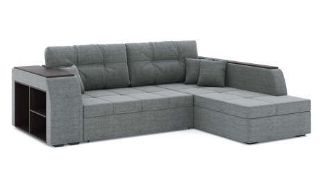 Диван-кровать угловой Брюссель дельфин, рогожка