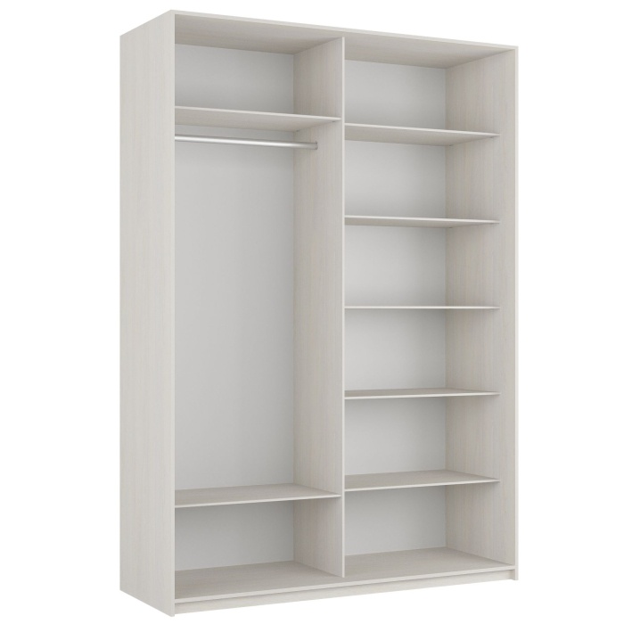 Шкафы-купе 2-х дверные, Шкаф-купе Прайм 2-х дверный Стекла фисташка/Доводчики 160х57х230