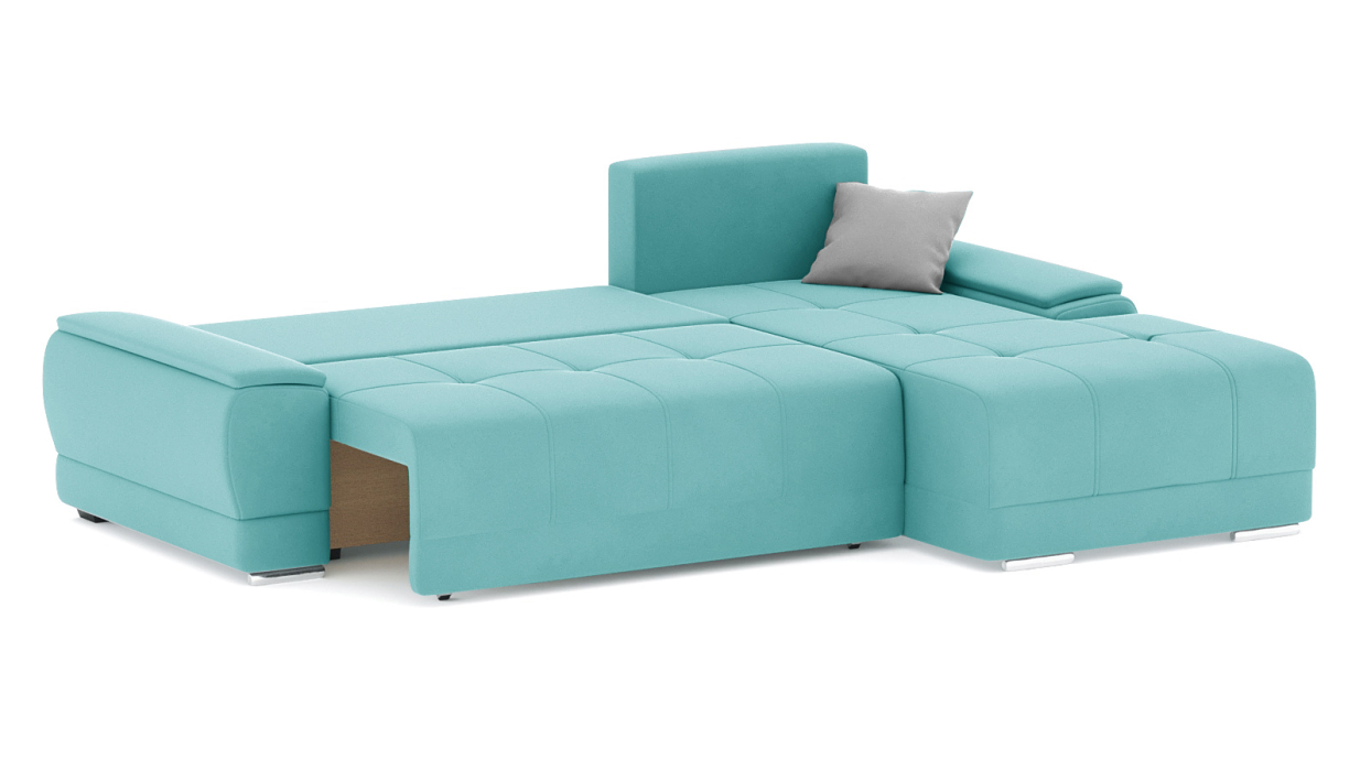 Диваны угловые в гостиную, Диван-кровать угловой Нордвикс Мини, велюр