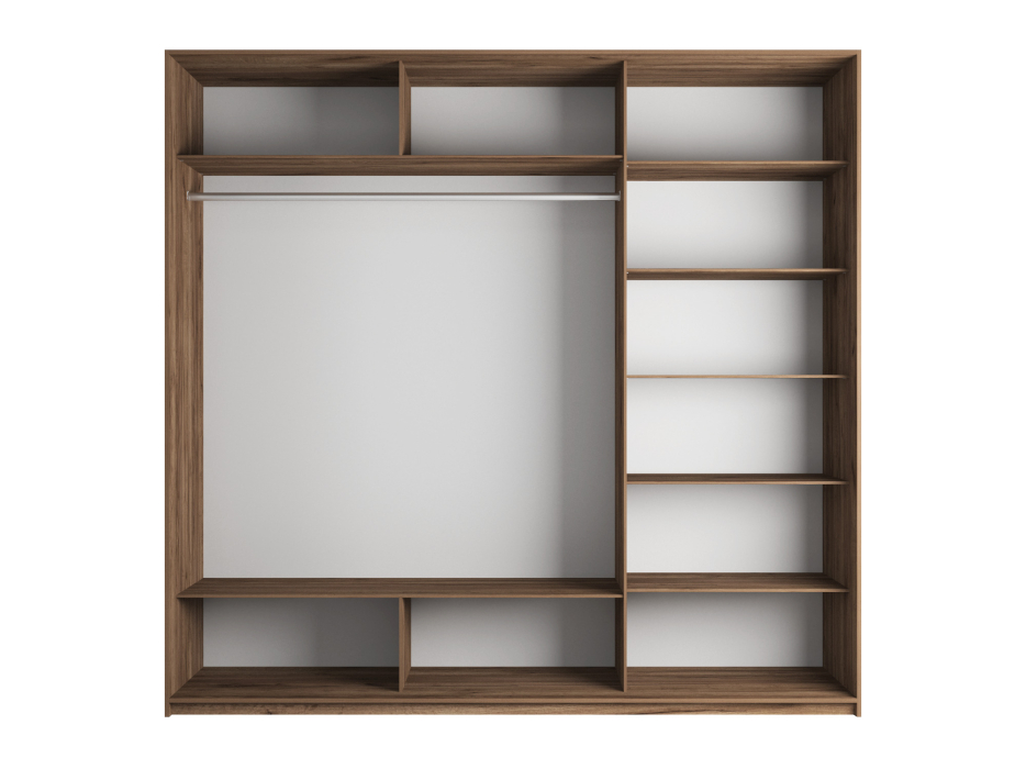 Шкафы-купе 3-х дверные, Шкаф-купе Прайм 3-х дверный Стекла пудра/Доводчики 180х57х230