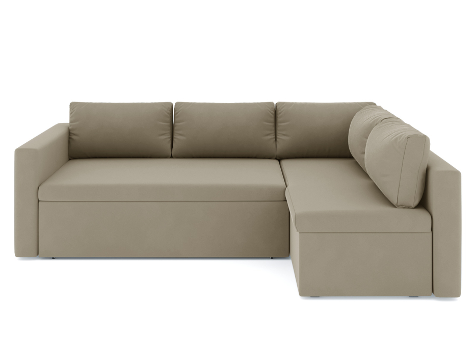 Диваны угловые в гостиную, Диван-кровать угловой Мансберг дельфин, велюр