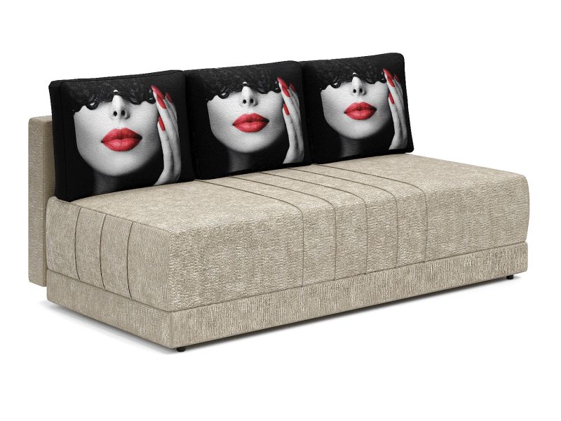 Диваны прямые, Диван-кровать Страйк, еврокнижка, велюр