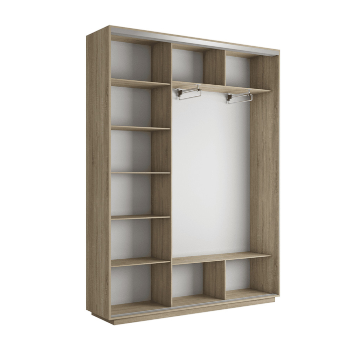 Шкафы-купе 3-х дверные, Шкаф-купе Экспресс 3-х дверный Фотопечать Ленты Стекла 210х45х240