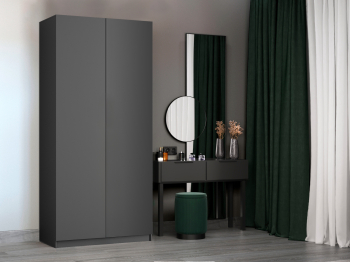 Шкаф складной Е1 Локер ("Гармошка" с системой Push to Move/Правый)101х52,5х220 см, с полками