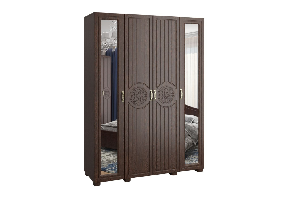 Шкафы распашные, Шкаф «Монблан» МБ-25К комбинированный