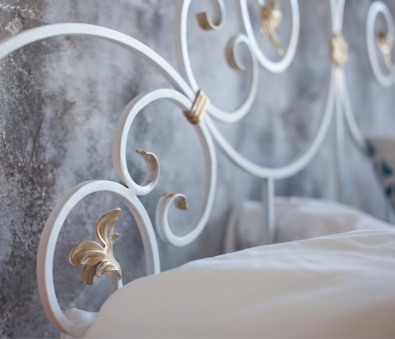 Кованые кровати, Кованая кровать Афина 1.6 с двумя спинками