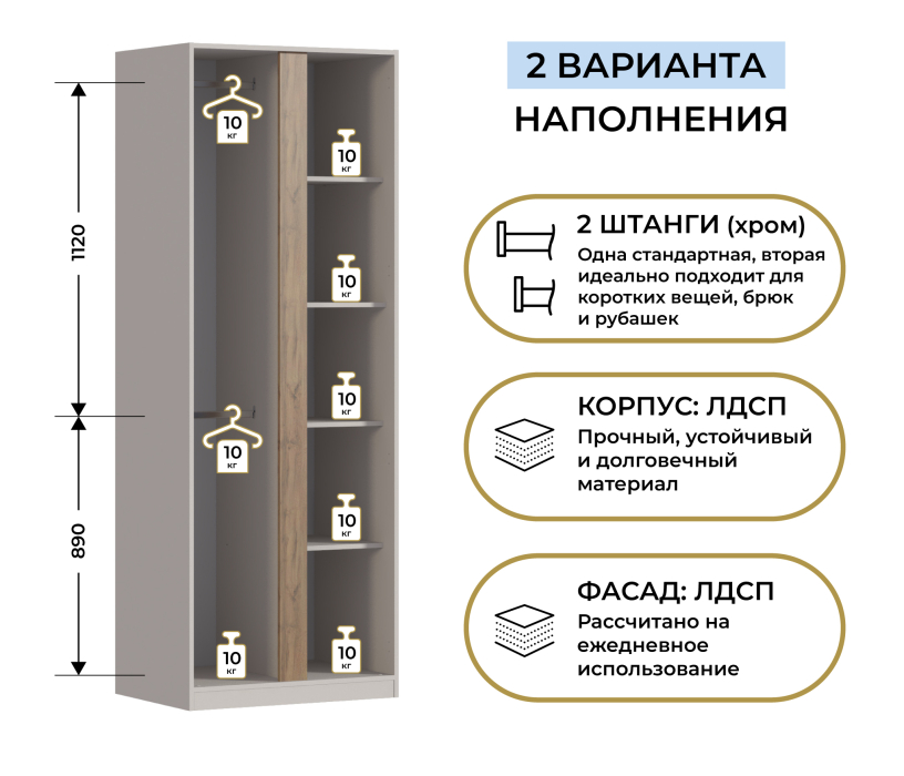 Гостиная, Шкаф 2-х дверный Нова СБ-3632