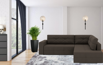 Диван-кровать угловой Леос НПБ, велюр