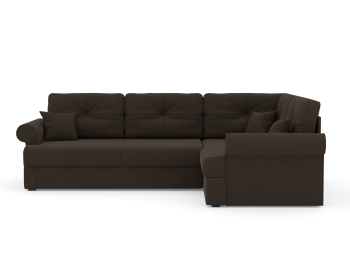 Диван-кровать угловой Мирта дельфин, велюр