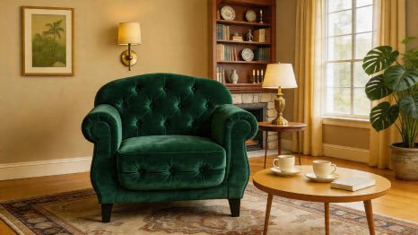 Кресло Честерфилд, Базовые ткани, Velutto Soft