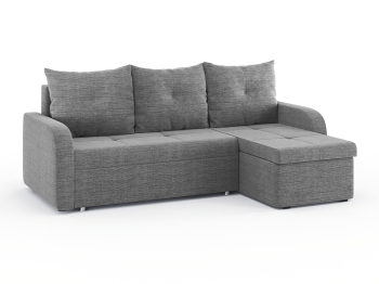 Диван-кровать угловой Мини Люкс трехсекционная еврокнижка, рогожка