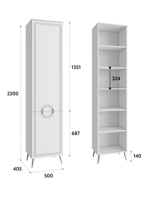 Шкафы пеналы, Шкаф-пенал Оливия ОЛ-12 