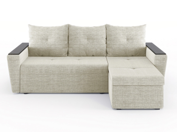 Диван-кровать угловой Дубай Майами еврокнижка трехсекционная, рогожка