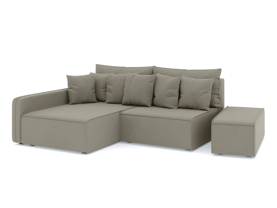 Диваны угловые в гостиную, Диван-кровать угловой Портленд еврокнижка НПБ, велюр