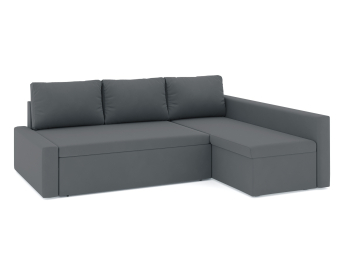 Диван-кровать угловой Фрихетен дельфин, велюр