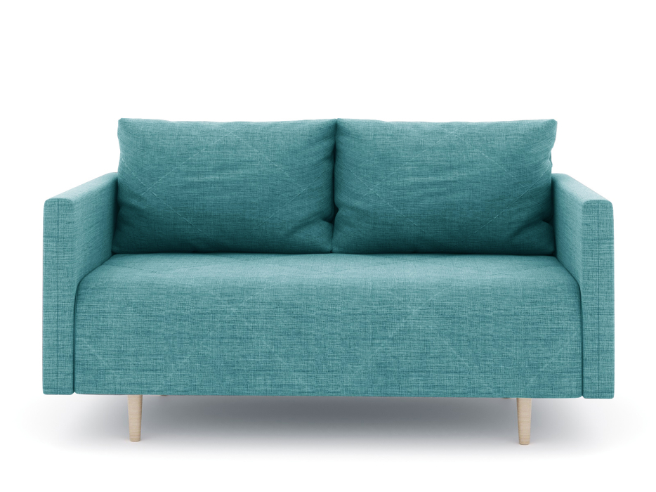 Диваны прямые кухонные, Диван прямой нераскладной Милли мини 2-х  местный с подлокотниками, рогожка