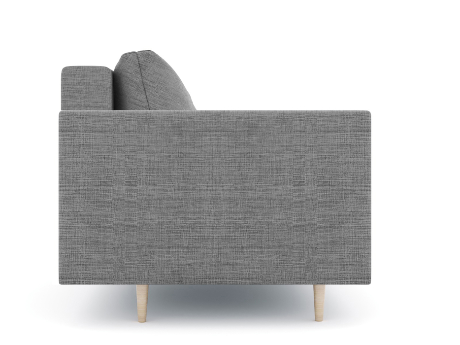 Диваны прямые кухонные, Диван прямой нераскладной Милли мини 2-х  местный с подлокотниками, рогожка Люкс