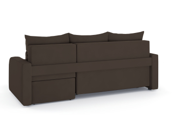 Диван-кровать угловой Мини Люкс трехсекционная еврокнижка, велюр