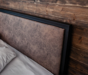 Кровать в стиле лофт Лоренцо 1.2 (Черный)