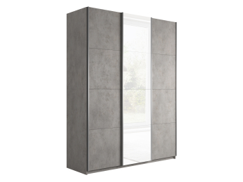 Шкаф-купе Прайм 3-х дверный ДСП/Стекло белое/Доводчики 210х57х230