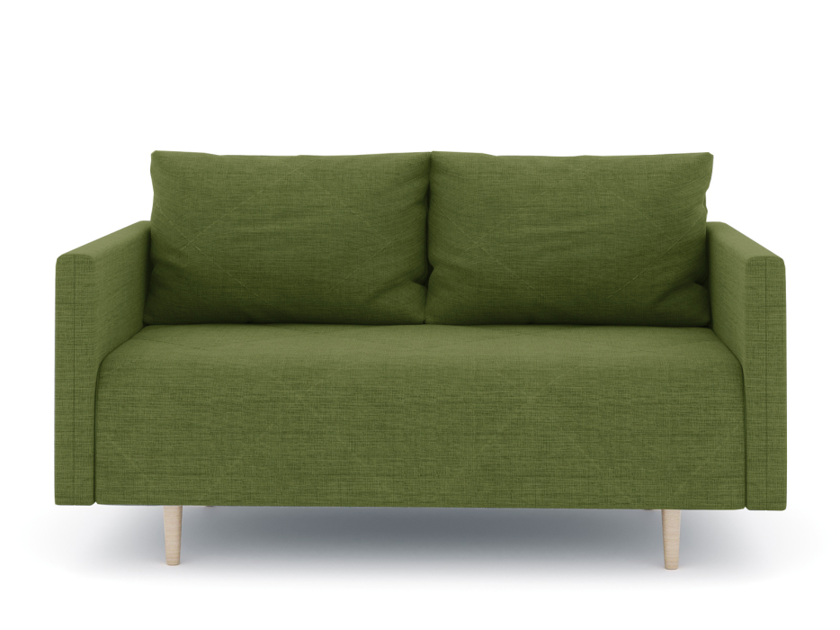 Диваны прямые кухонные, Диван прямой нераскладной Милли мини 2-х  местный с подлокотниками, рогожка Люкс