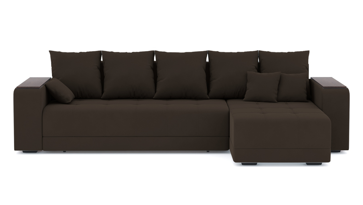 Диваны угловые в гостиную, Диван-кровать угловой Дубай еврокнижка, велюр