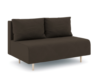 Диван прямой нераскладной Милли мини 2-х  местный без подлокотников, велюр