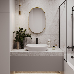 Дизайнерское настенное зеркало GENGLASS Nolvis S в металлической раме