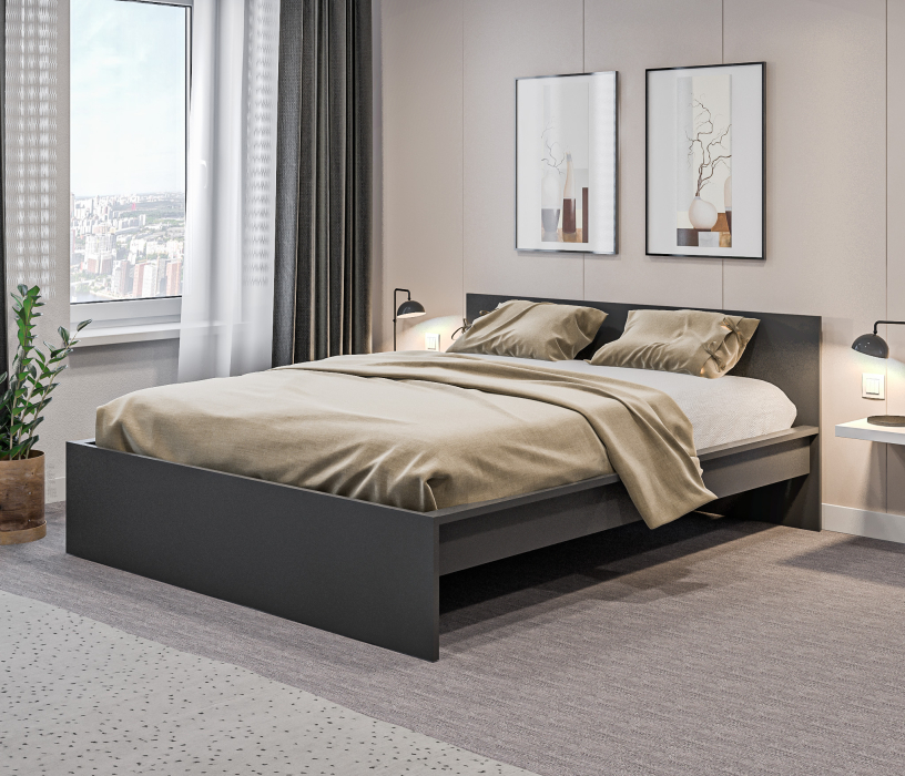 Кровати 160 см, Кровать (1600) Леон/Бруклин СБ-3369