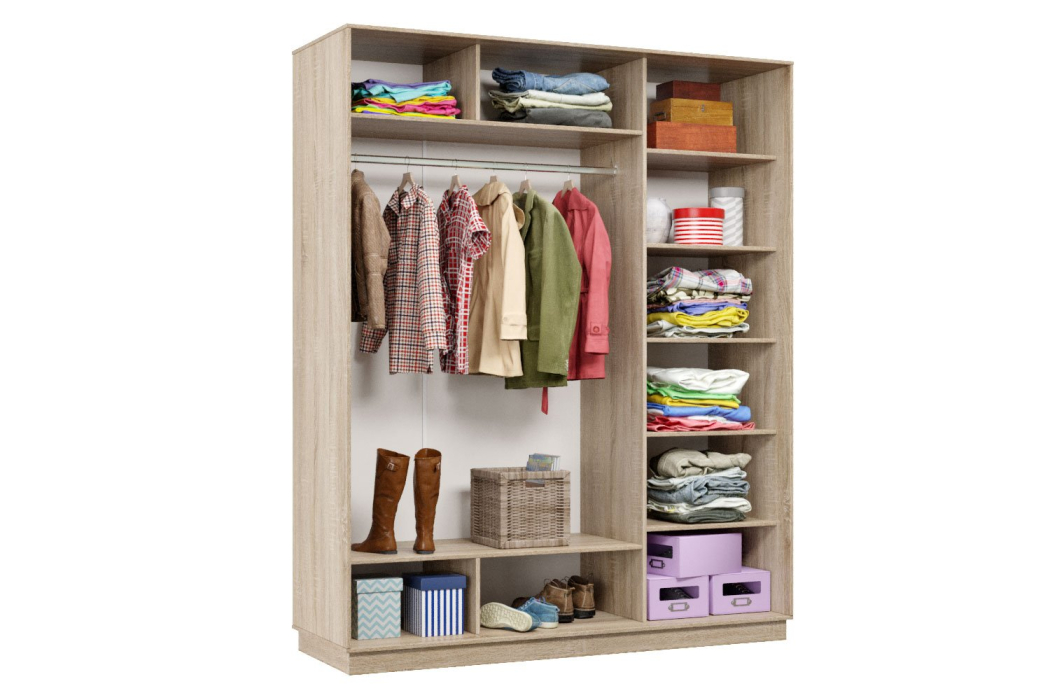 Шкафы-купе 3-х дверные, Шкаф-купе Премьер 24 (01ЗГ;01ЗГ;01ЗГ) фасады зеркало графит/трёхдверный/Профиль чёрный муар