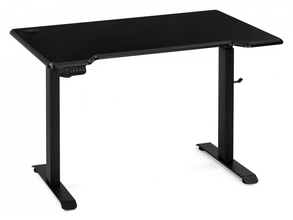 Прямые компьютерные столы, Компьютерный стол Маркос с механизмом подъема 120х75х75, черный