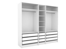 Открытые, Открытая гардеробная Оскар (компл.19), 250 см