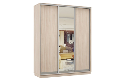 Шкаф-купе Премьер Лайт 35 (02;01;02) трехдверный
