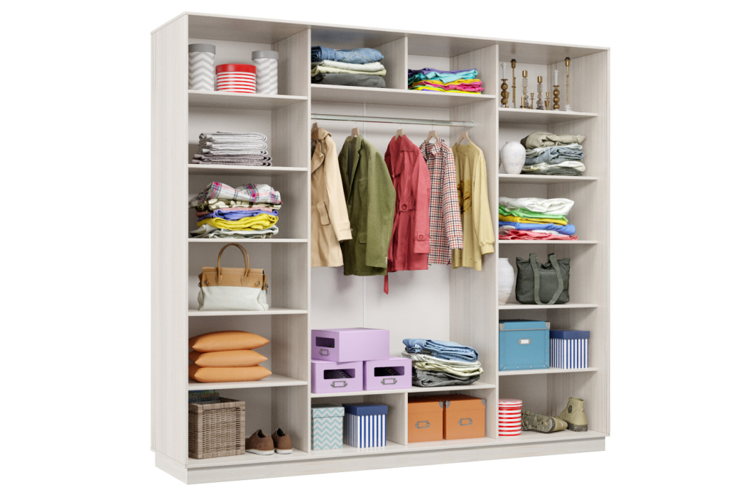 Шкафы-купе 3-х дверные, Шкаф-купе Премьер Лайт 64 (02;02;02) трехдверный