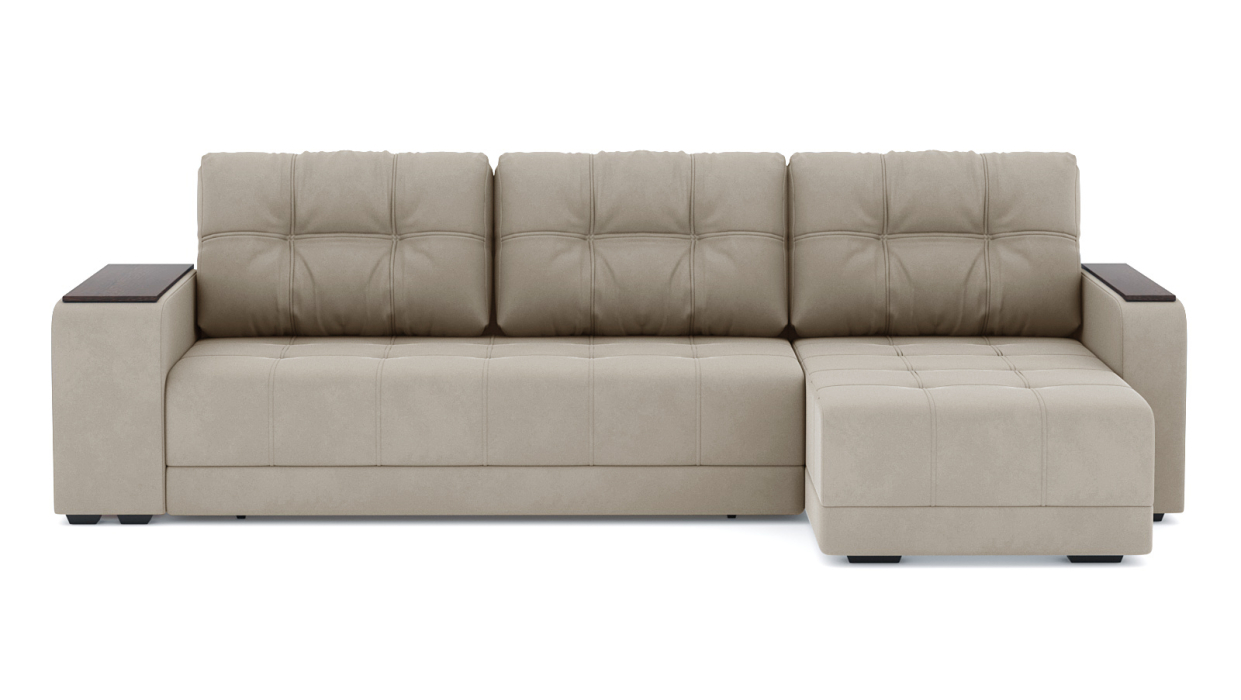 Диваны угловые в гостиную, Диван-кровать угловой Милан ПБ еврокнижка, велюр